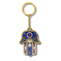 Llavero Hamsa Celeste-Morado grande Tiferet Yerushalaim 96151