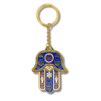 Llavero Hamsa Celeste-Morado grande Tiferet Yerushalaim 96151