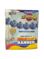 Happy chanukah honeycomb dreidel banner 78264