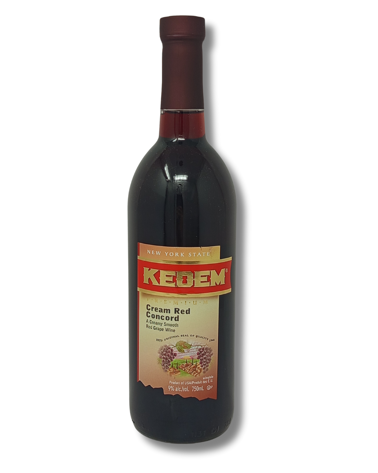 Vino tinto dulce Kedem Cream Red Concord 9% 750ml
