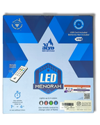 Menorah de led color dorado, 30456