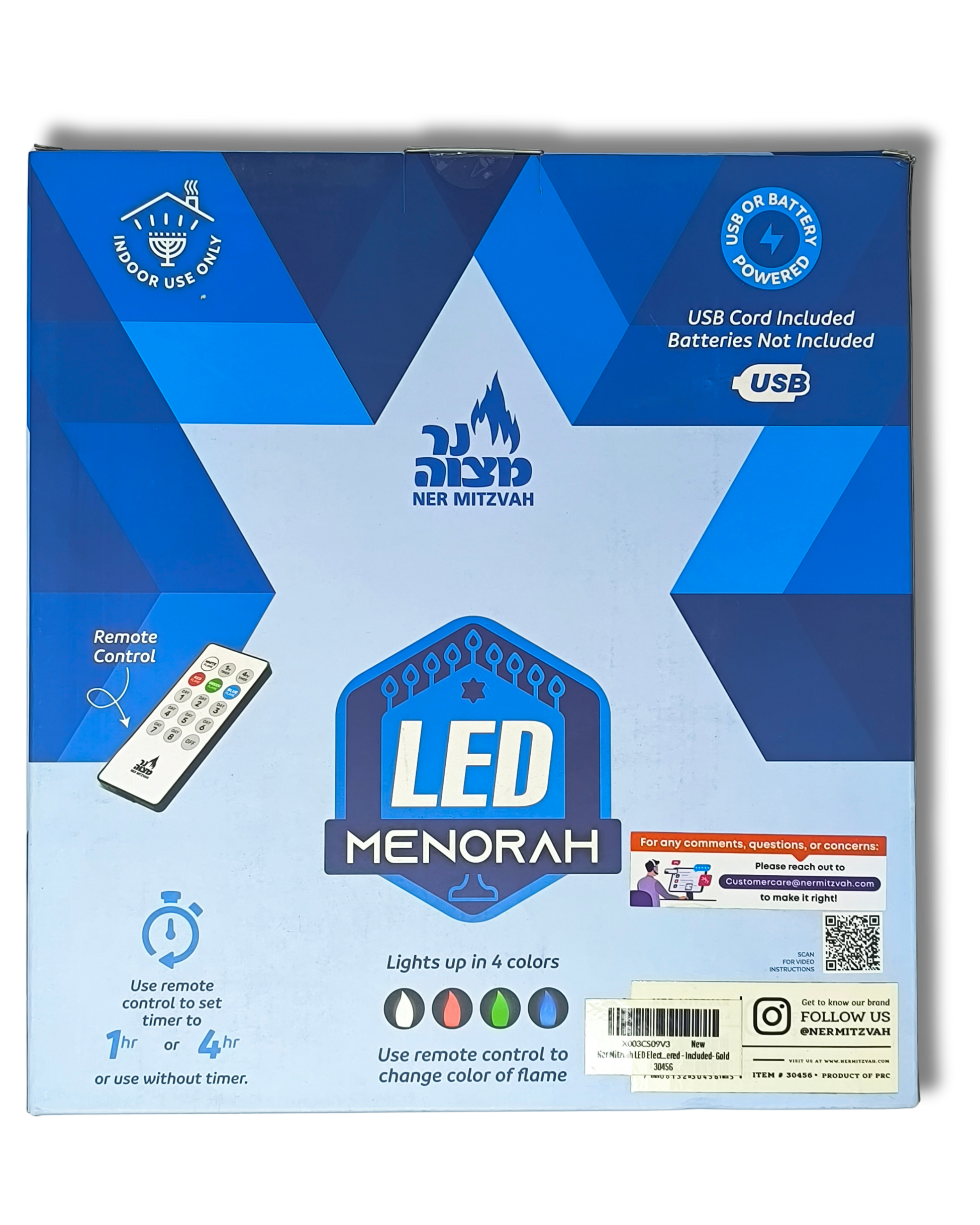Menorah de led color dorado, 30456