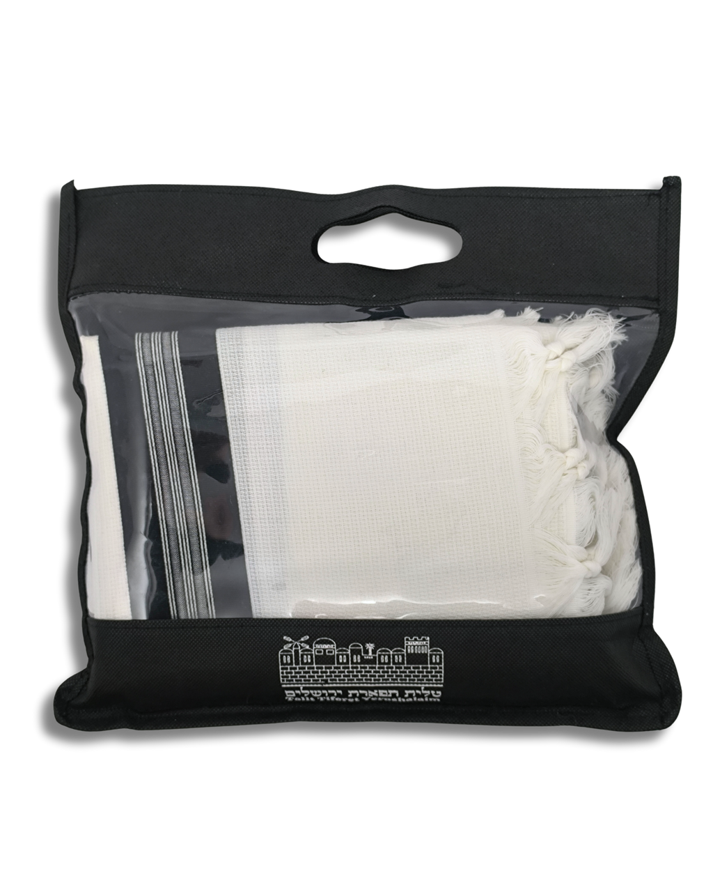 Talit Gadol WOOL Non-Slip Size 60 Black TY