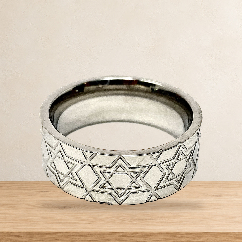 Anillo Maguen David — ambientación en estudio claro