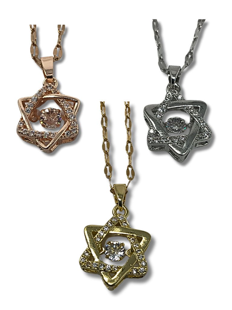 Maguen David necklace for girls, various colors, 9748