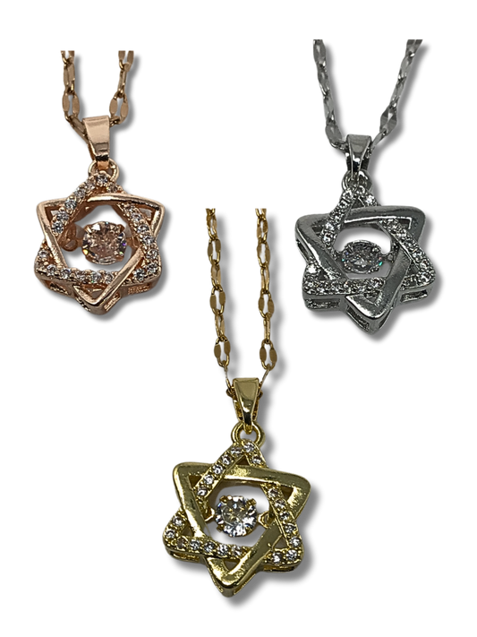 Maguen David necklace for girls, various colors, 9748