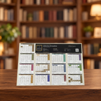 Calendario 5787-5788/2026-2027 — ambientación en biblioteca
