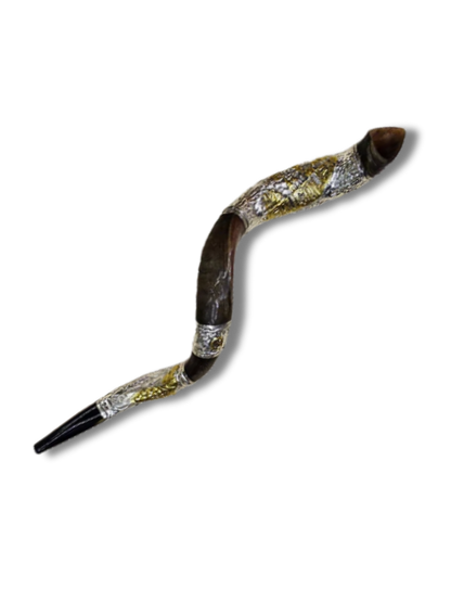 Silver Antelope Shofar Large Jerusalem