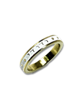 Anillo Ani le dodi dorado con blanco