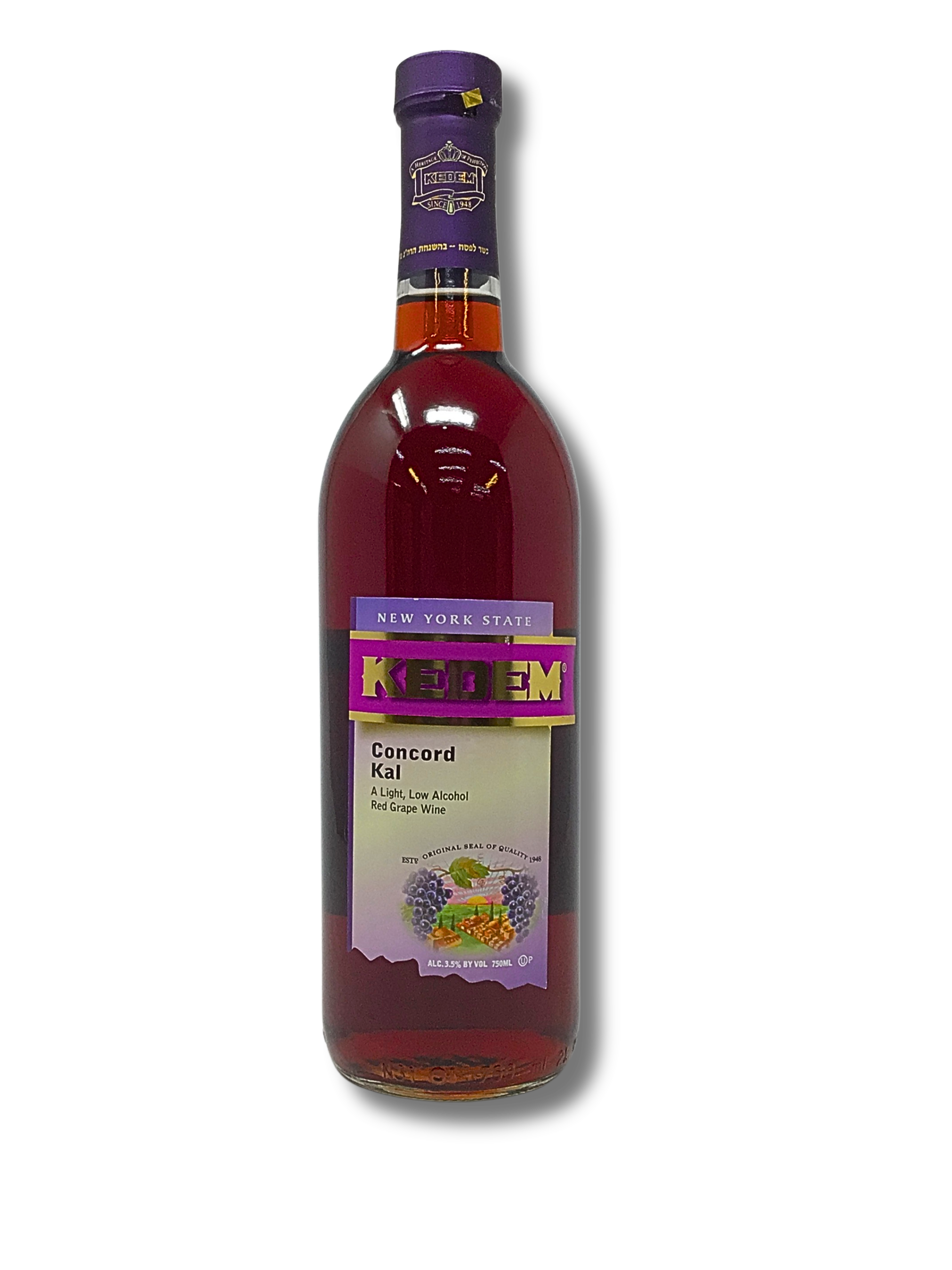 Vino tinto dulce Kedem concord KAL (envio) 750ml