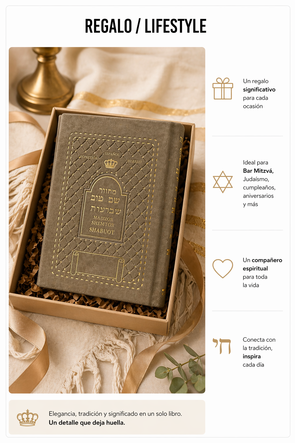 Majzor Shabuot Shem Tob — Majzor en hebreo con transliteración y traducción al español | Edición de colección