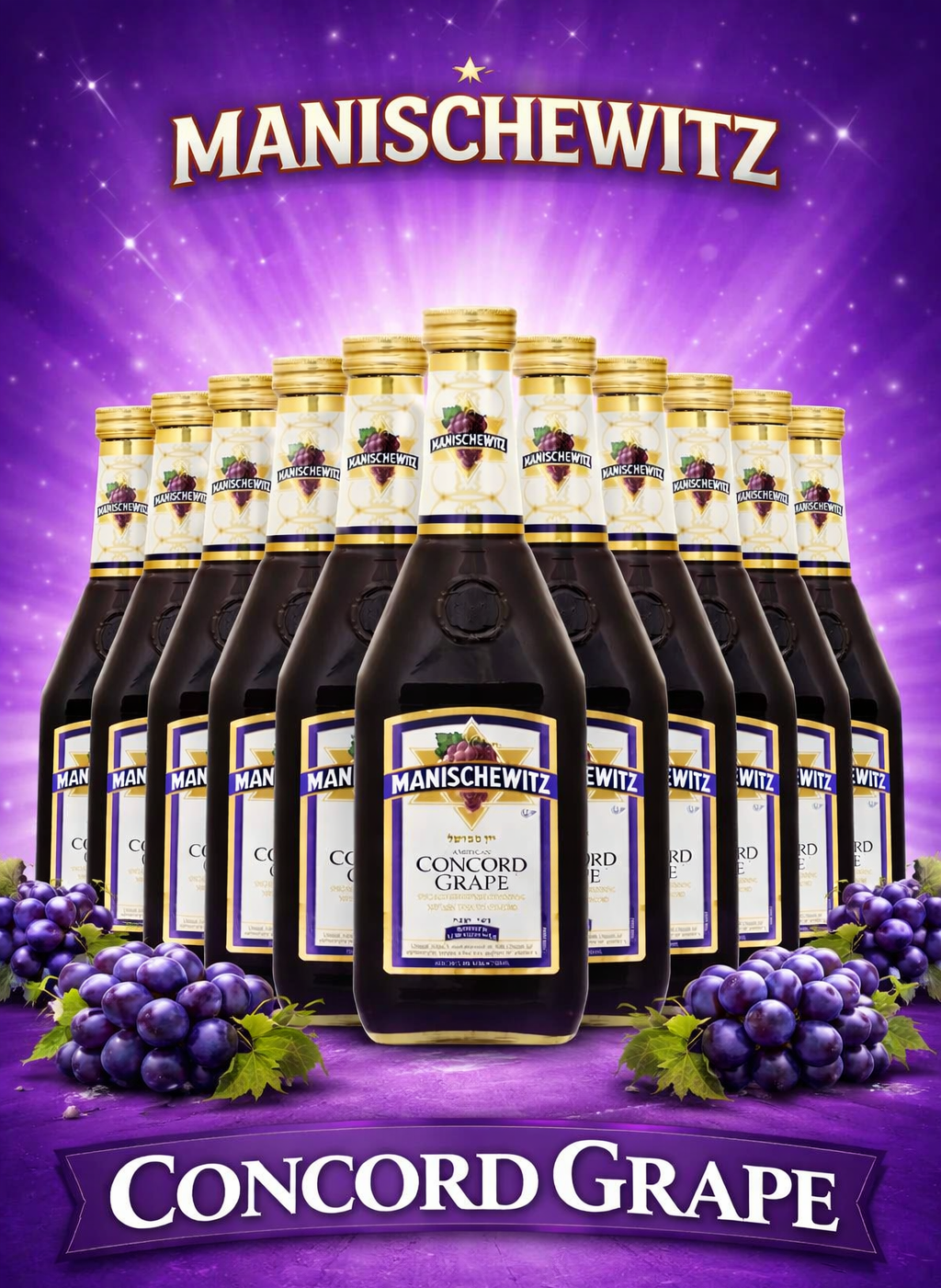 Vino Concord Grape Manischewitz 750 ML (12 Pzas)