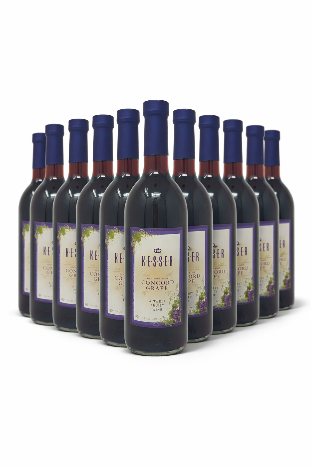 Vino Concord Grape Dulce Kesser Kosher 750ml (caja 12 Pzas)