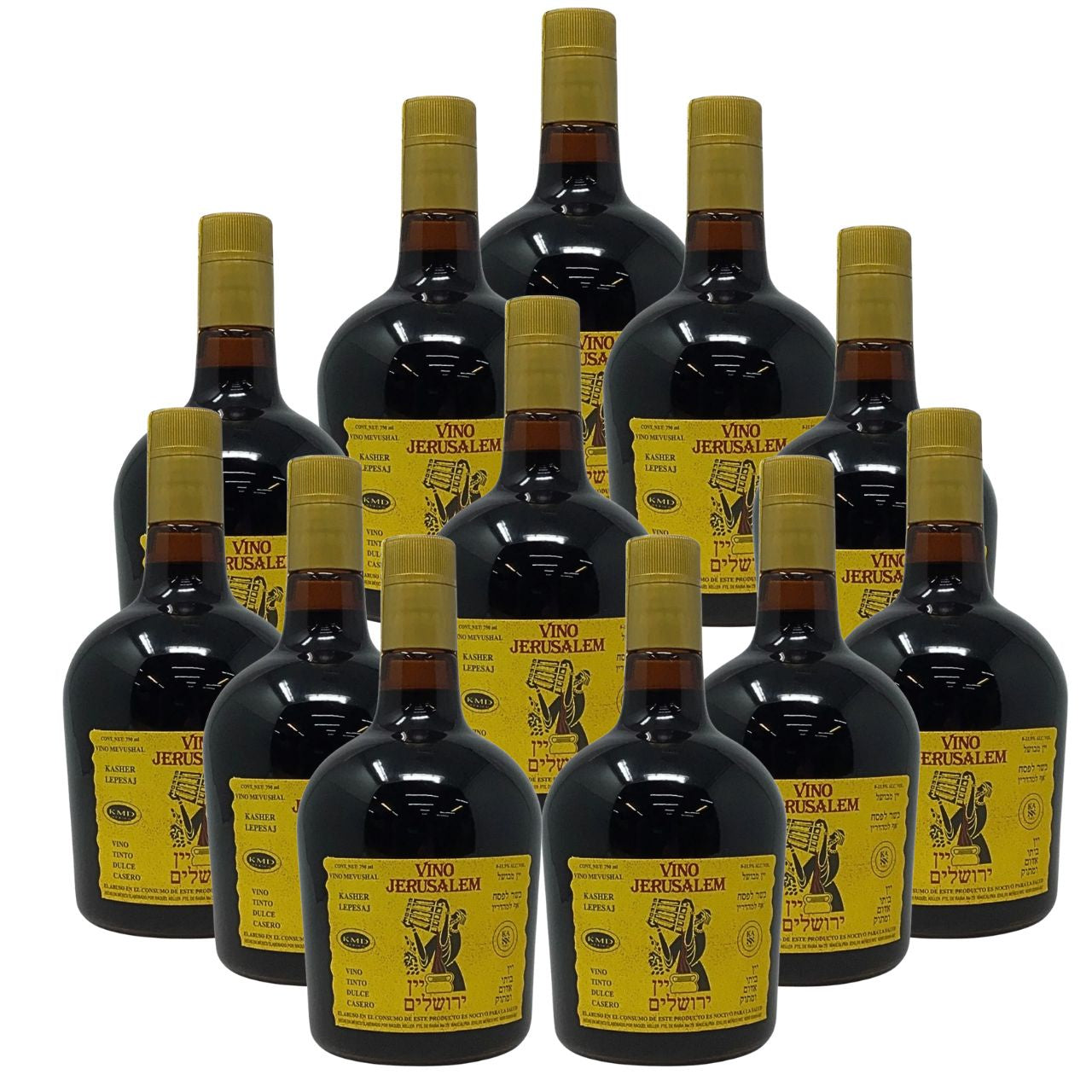 Vino Tinto Dulce Jerusalem 750 ML en caja de 12 Botellas