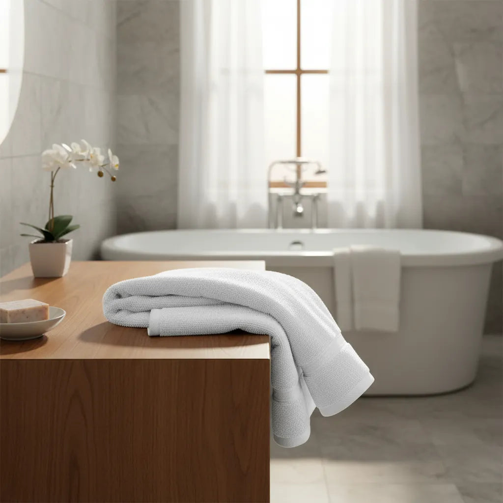 Toalla Baño Opal Algodon 60x120cm 550gsm Hotelera Uso Rudo