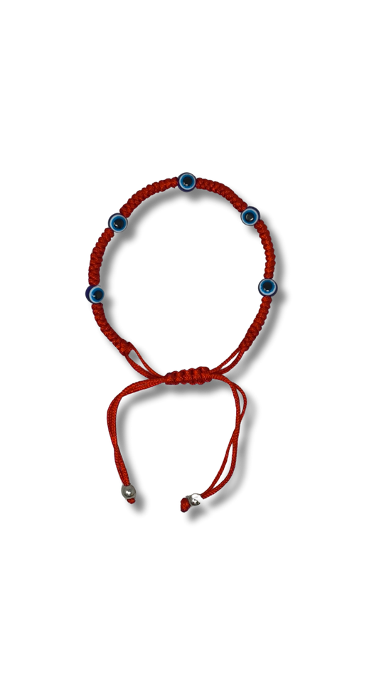 Red thread bracelet with 5 eyes 101101