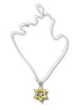 Collar Maguen David dorada 12494