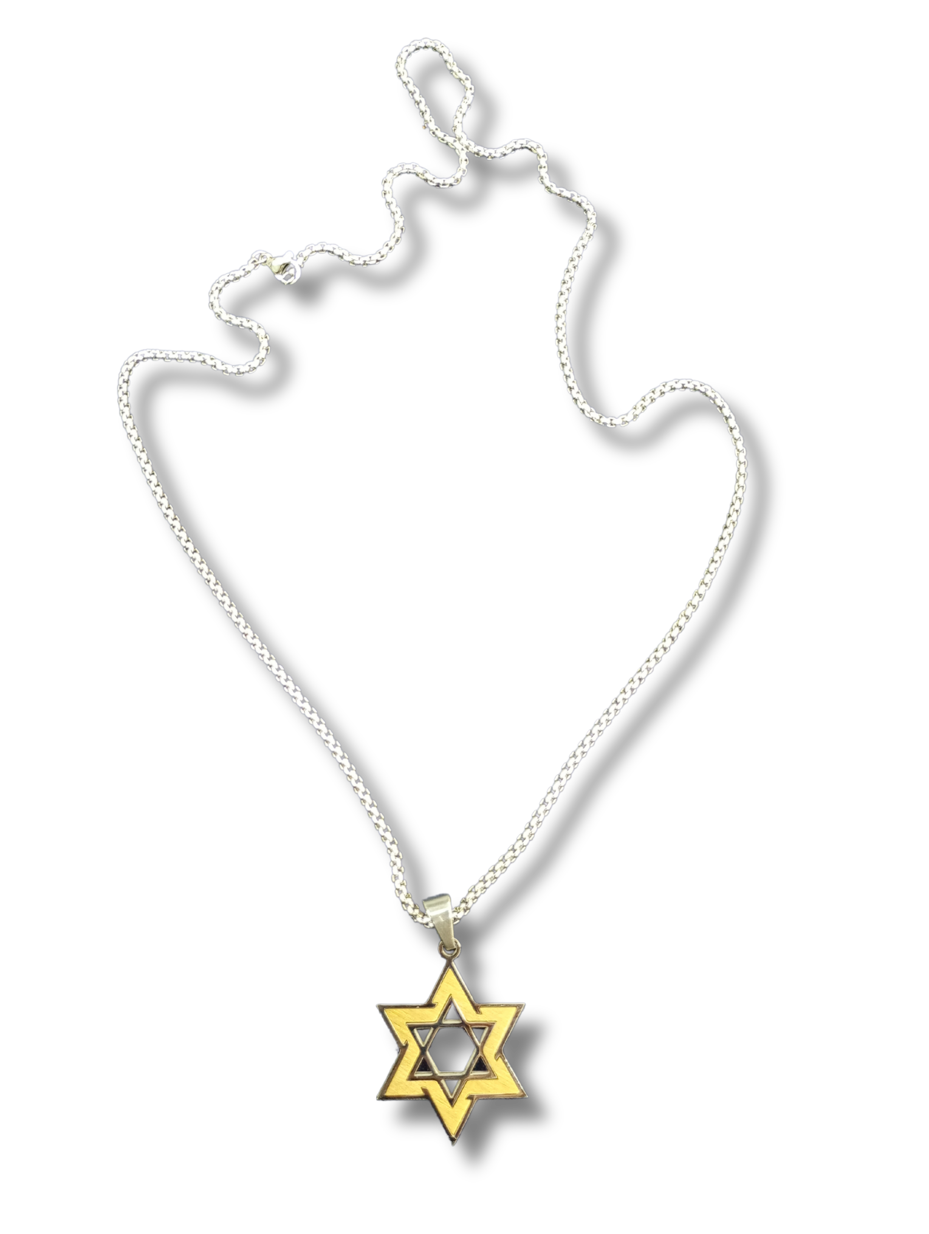 Collar Maguen David dorada 12494