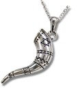 Collar Shofar en Plata 925 (Color plateado) 1244B