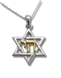 Collar Estrella de David con Jai en Plata 925 1245E