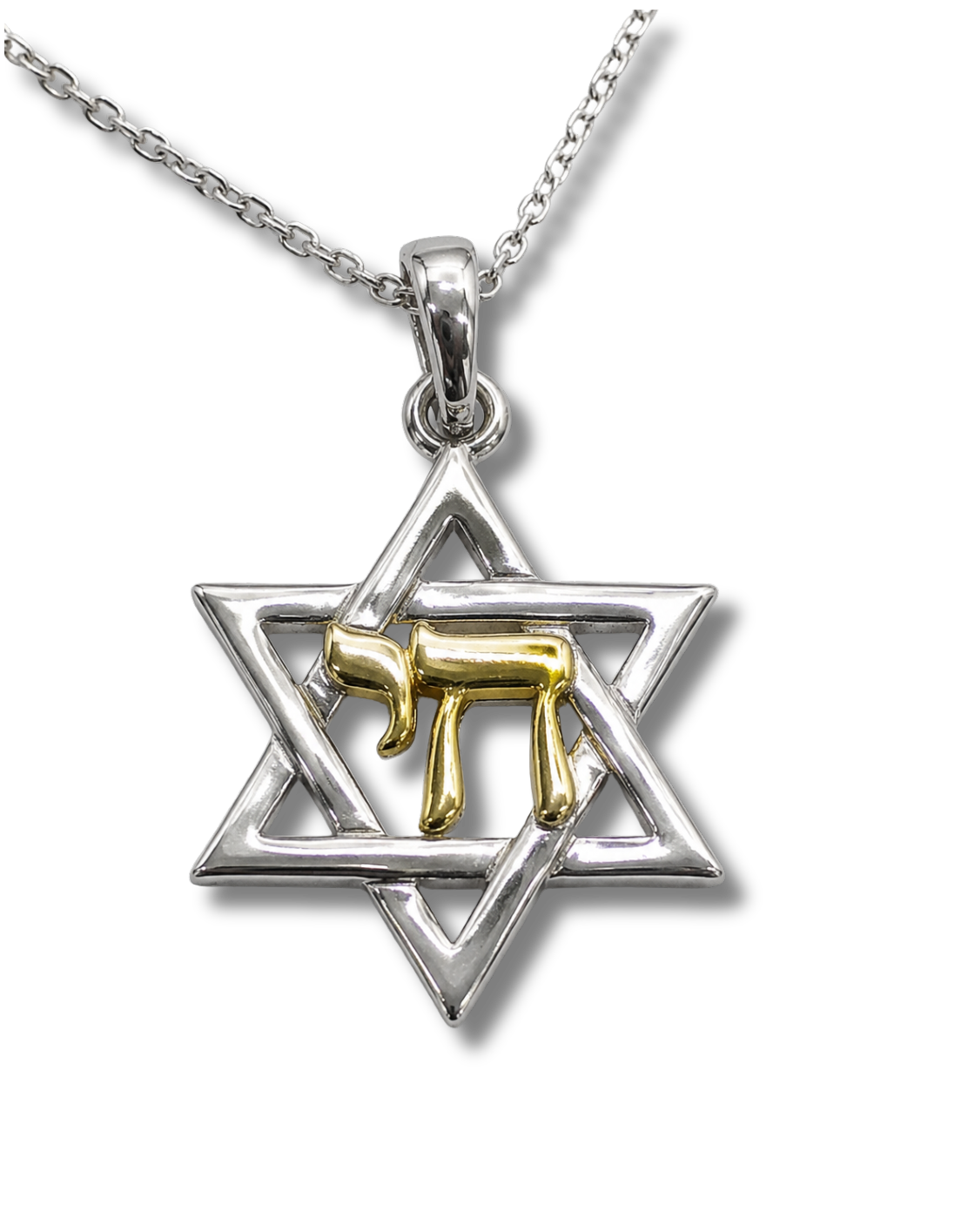 Collar Estrella de David con Jai en Plata 925 1245E