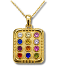 Collar Joshen Pectoral de las 12 Tribus en plata 925  3795A