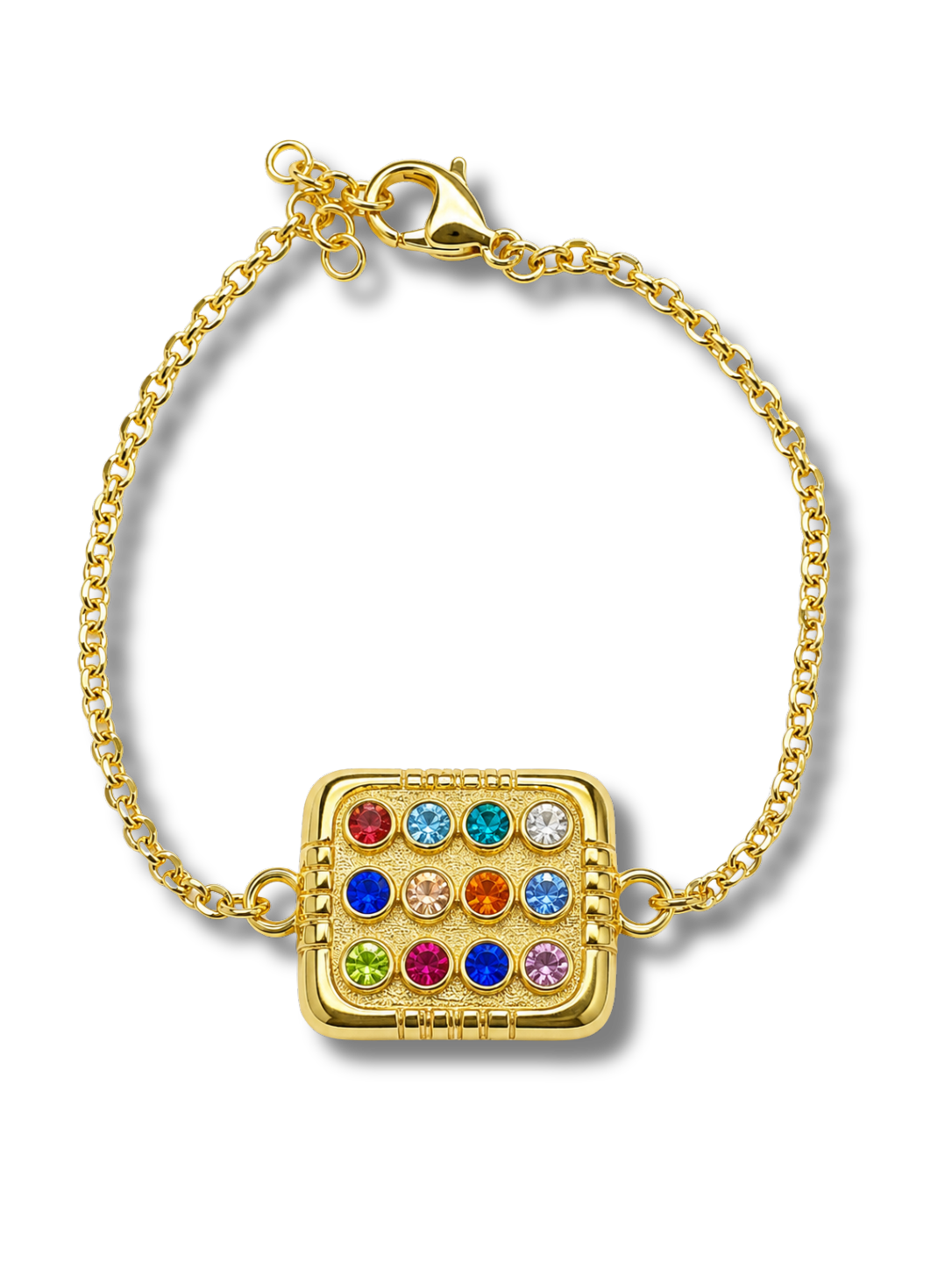 Brazalete Joshen Pectoral de las 12 Tribus en plata  dorado 925 3795C