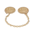 Broches metálicos para talit Yevarejeja grabado en dorado 82917