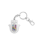 Llavero metálico Hamsa con 12 piedras, 35915