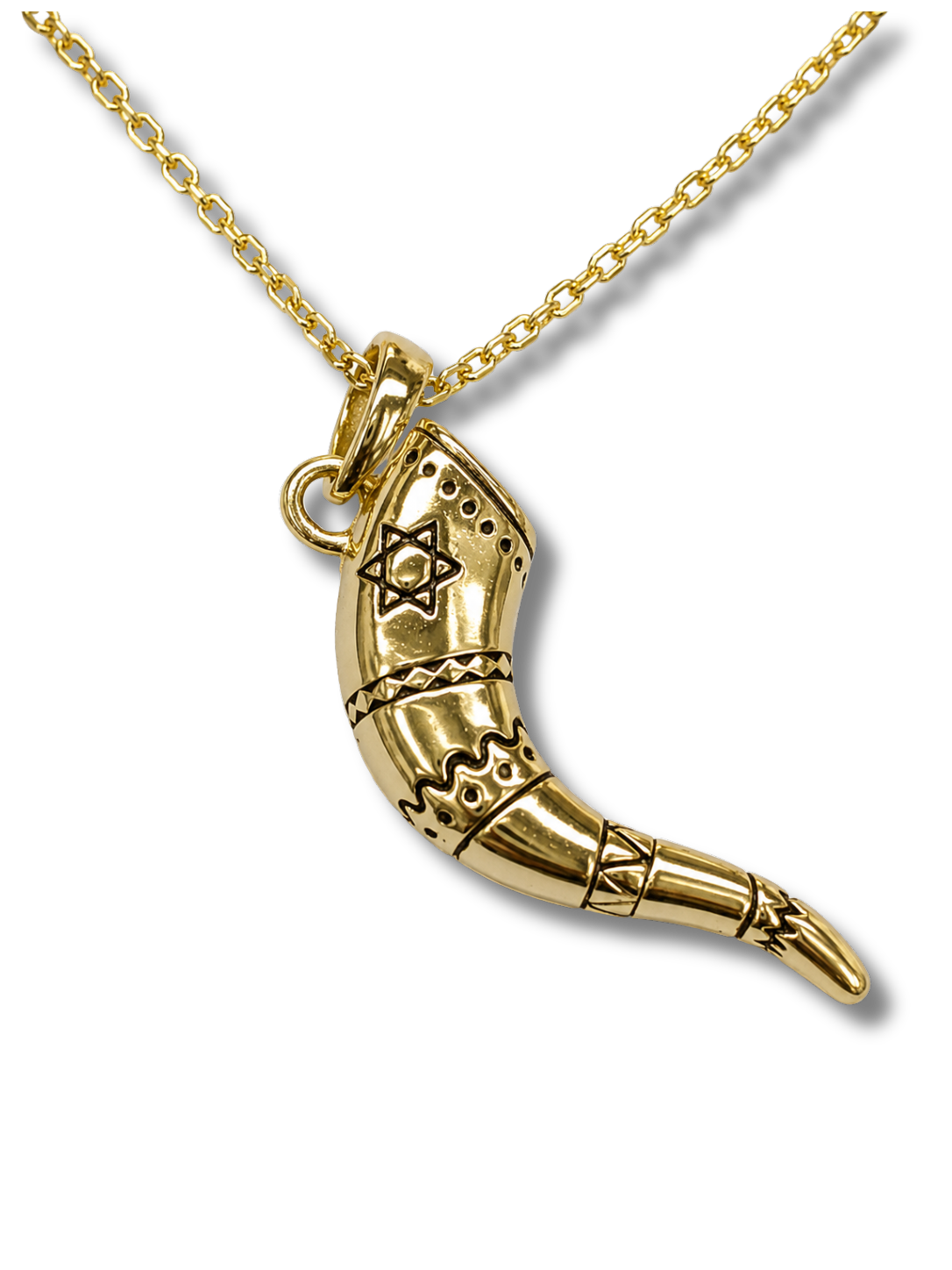 Collar Shofar en Plata 925 (Color Dorado) 1244A