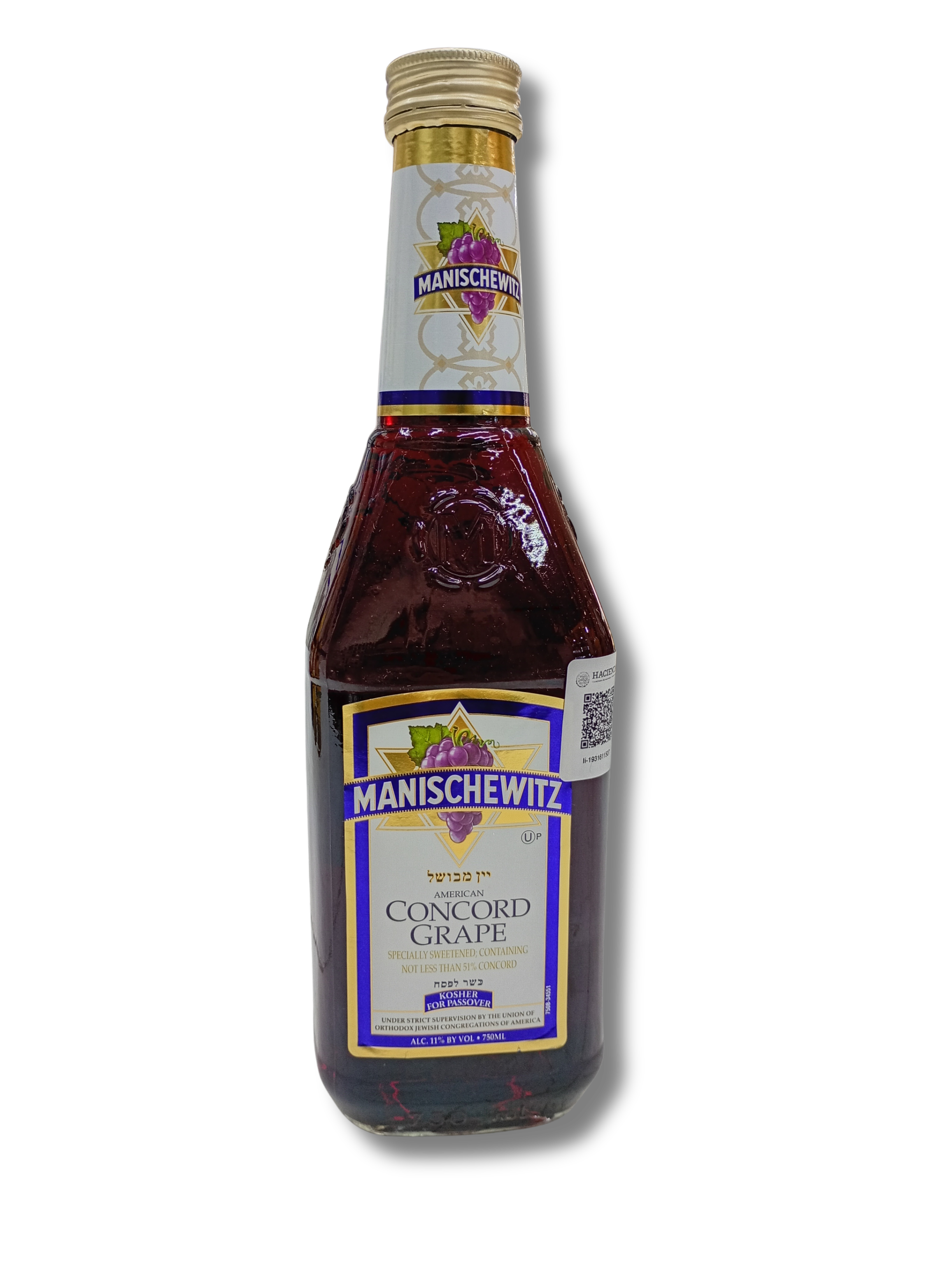 Vino tinto dulce Manischewitz 750 ml