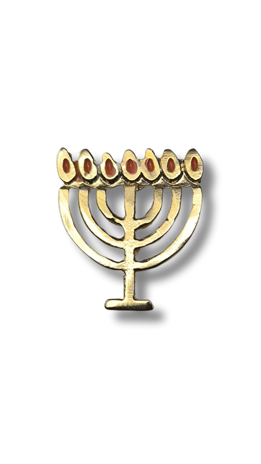 Red Flame Menorah Pin 11327