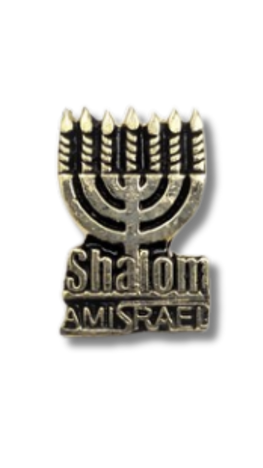 Pin Menora Shalom Am Israel 11275