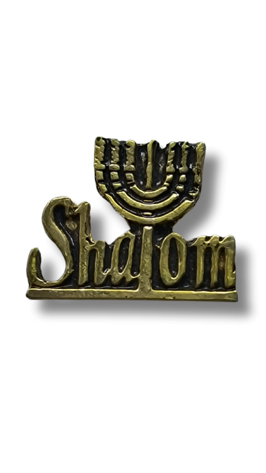 Shalom Menorah Pin 11277