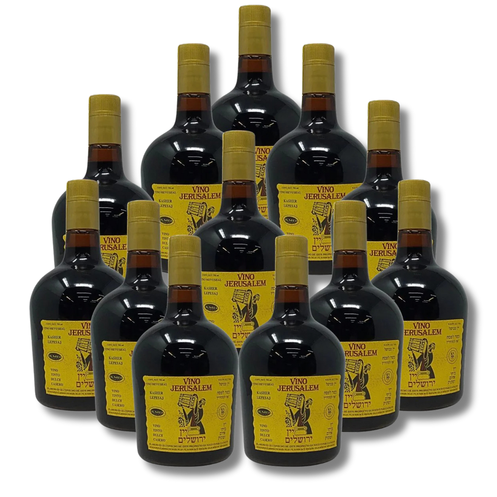 Vino Tinto Dulce Jerusalem 750 ML en caja de 12 Botellas