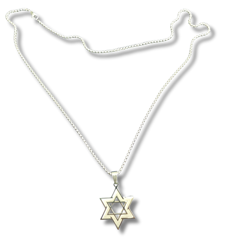 Collar Maguen David Plata 12495