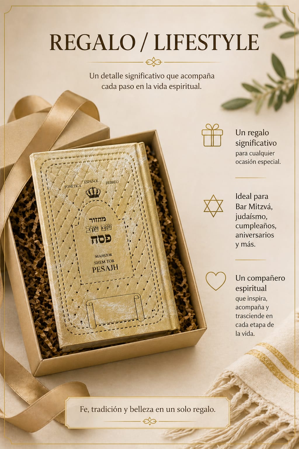 Majzor Pesaj Shem Tob hebreo español | Libro de rezos completo para Pésaj | Edición elegante tipo cuero