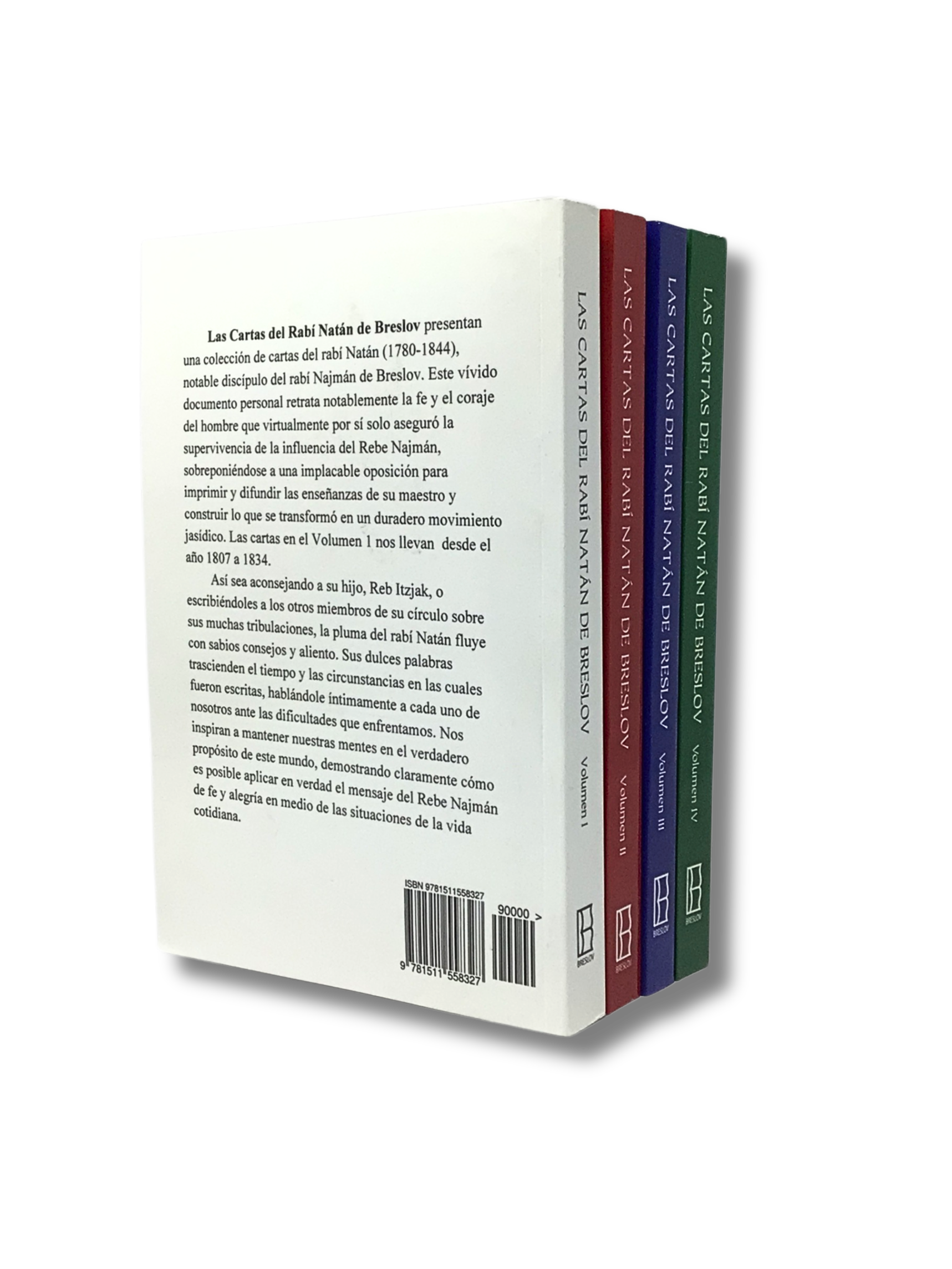 Las cartas del Rabi Natan de Breslov Juego de 4 Tomos