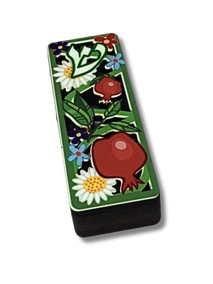 Case for decorated wooden mezuzah 09025