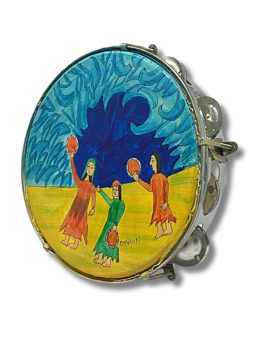 Miriam TM4 Genuine Leather Hand-Painted Artist Tambourine