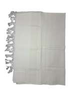 Talit Gadol LANA Blanco  Talla 55 Soft Weave TY
