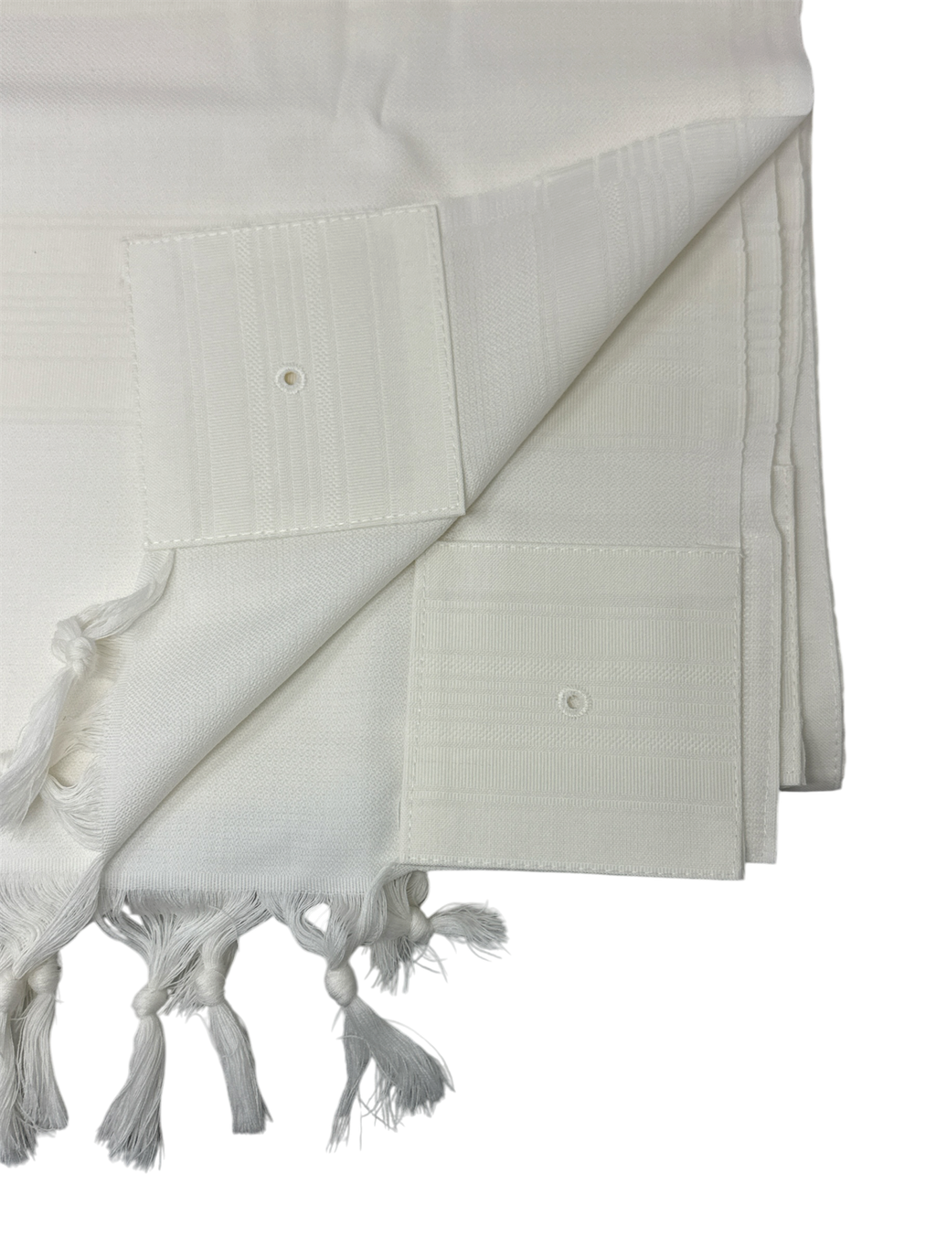 Talit Gadol LANA Blanco  Talla 55 Soft Weave TY