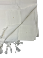 Talit Gadol LANA Blanco  Talla 55 Soft Weave TY