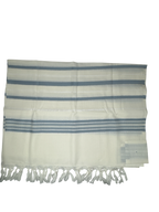 Talit Gadol LANA Azul Plateado Talla 55 TY