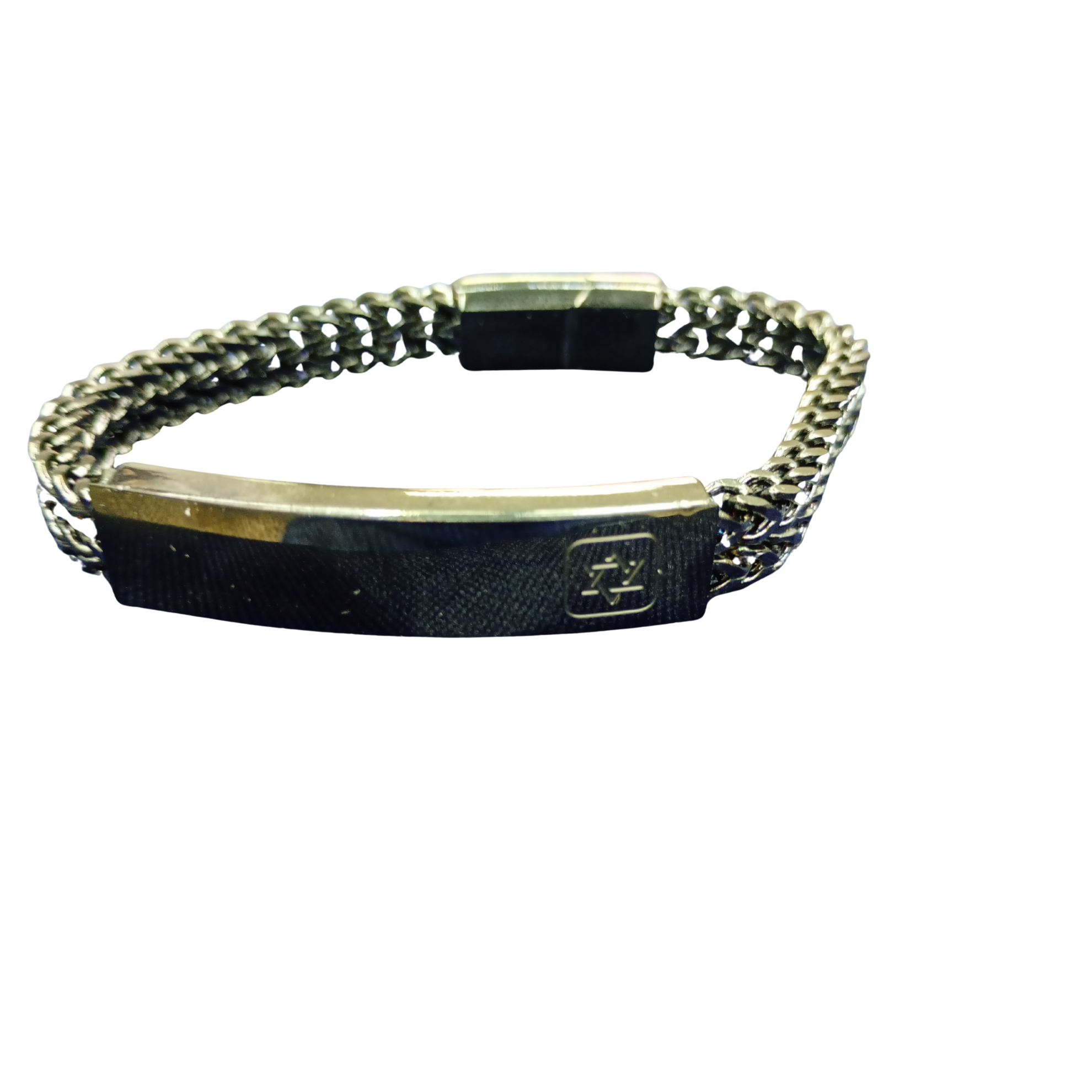 Pulsera Acero Maguen negra 12502