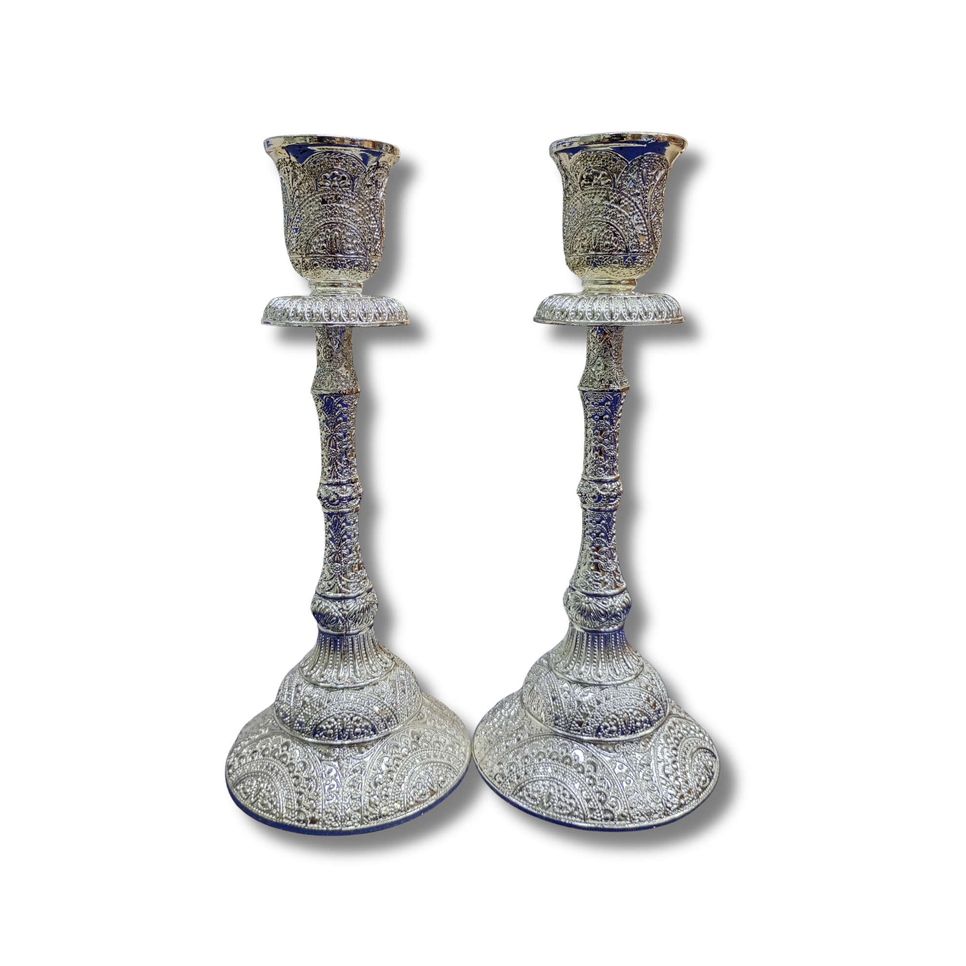 Candelabros Elegantes para Shabat 19cm Tiferet Yerushalaim 12296