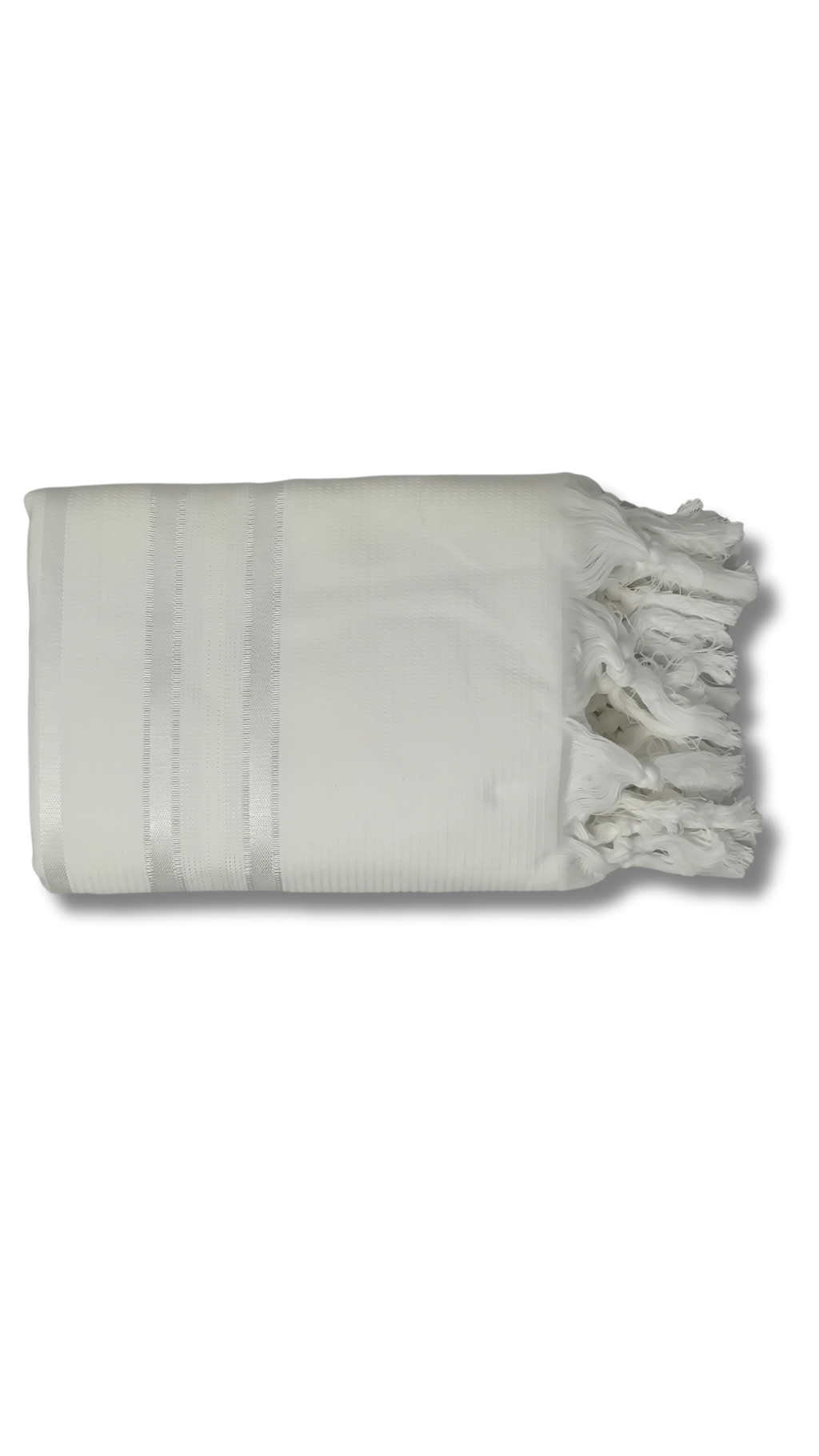 Tallit Gadol Cotton Size 60 White Non-Slip TY