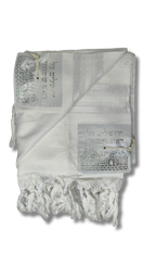 Tallit Gadol Cotton Size 60 White Non-Slip TY