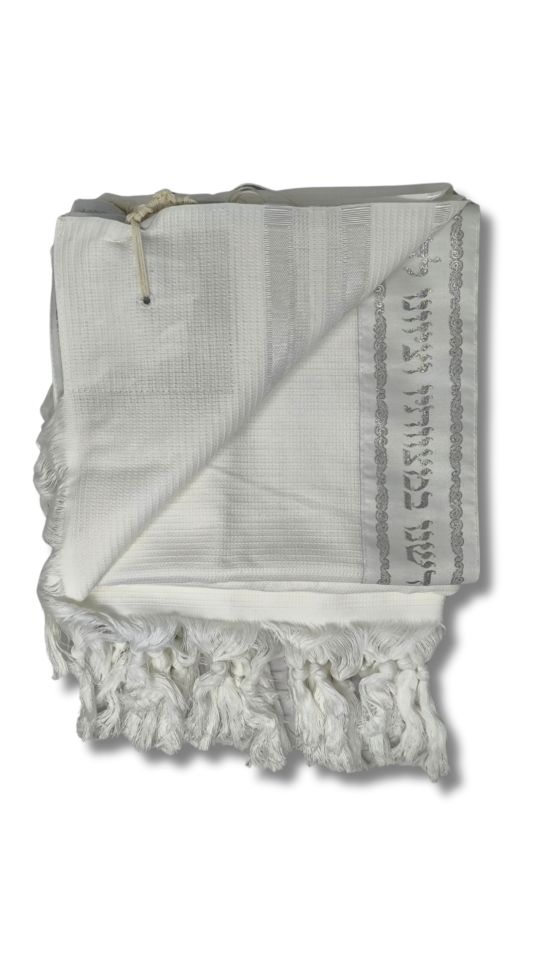 Tallit Gadol Cotton Size 55 White Non-Slip TY