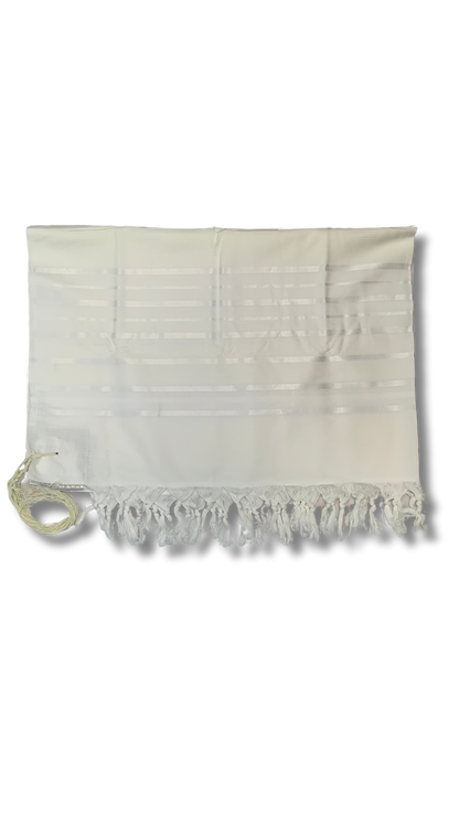 Tallit Gadol Cotton Size 55 White Non-Slip TY